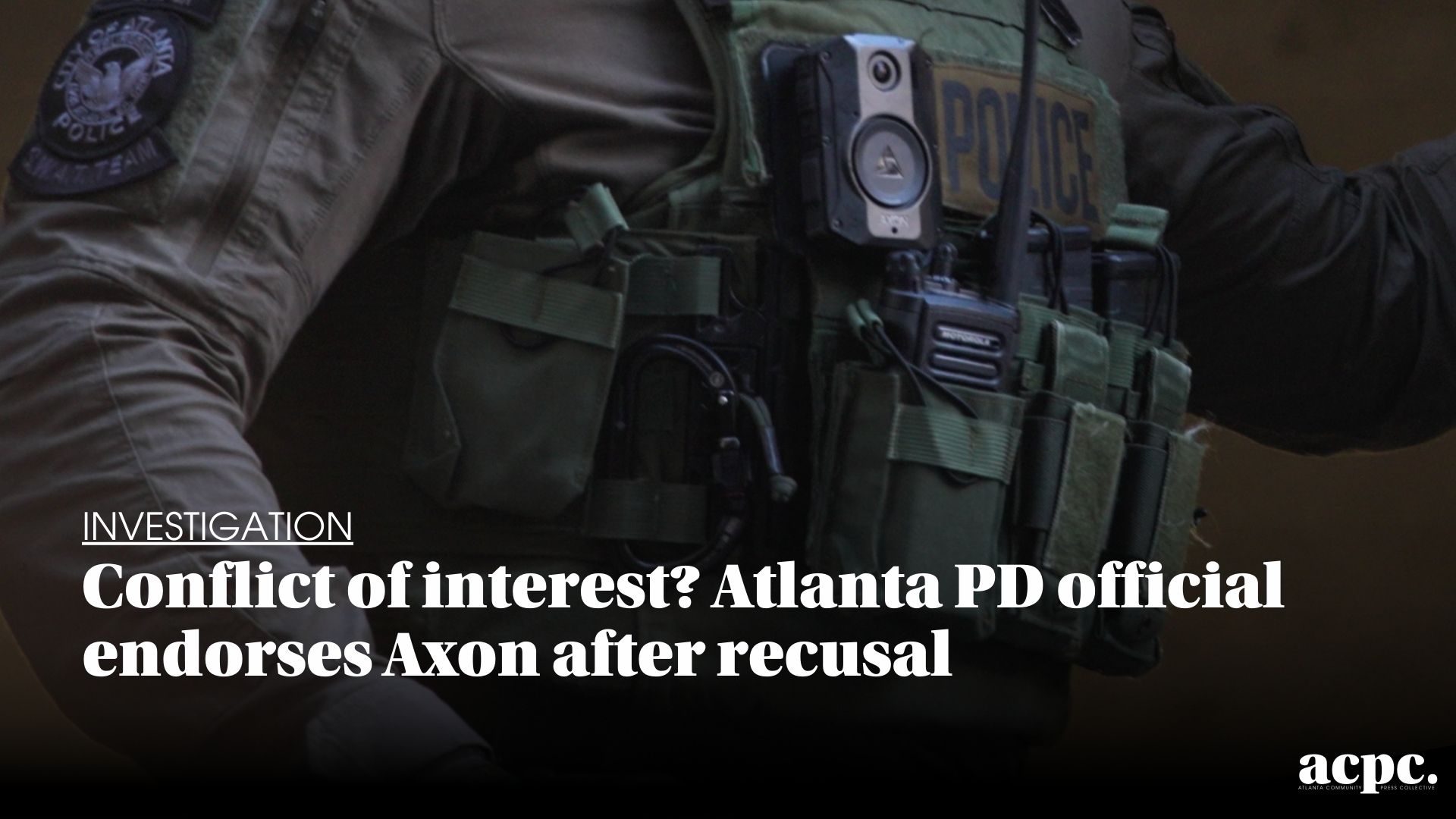 Conflict of interest? Atlanta PD official endorses Axon after recusal